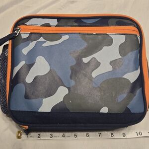 Pottery Barn Kids Camouflage Toiletry Bag with‎ Orange Trim
